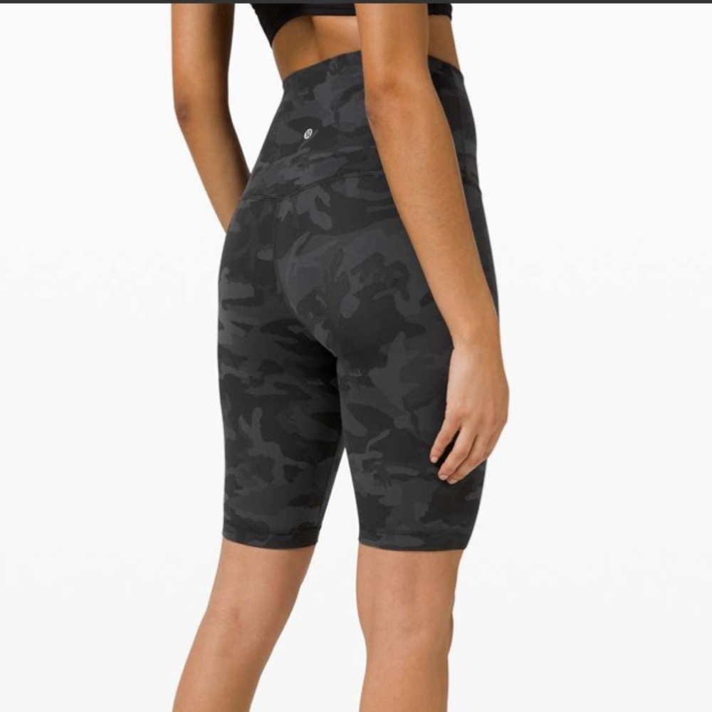 NWT Lululemon Align Super High Rise Short 10" Incognito Camo Multi Grey size 4